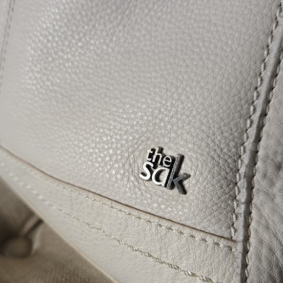 The Sak Light Beige Leather Crossbody Bag - Picture 2 of 7